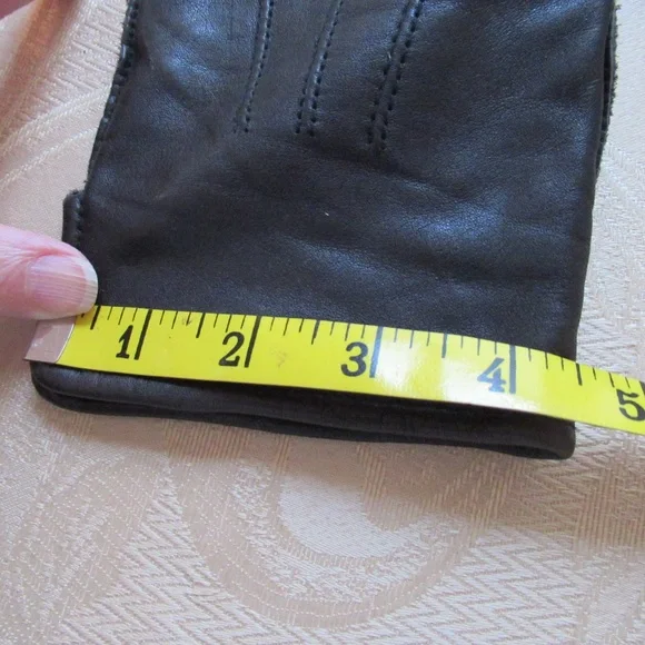 Mens Brown leather gloves - Picture 7 of 8